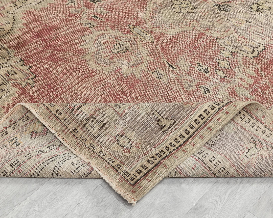 Multicolor Turkish Oushak Rug 6' 1" x 9' 2" Hand-Knotted | No. VR30806