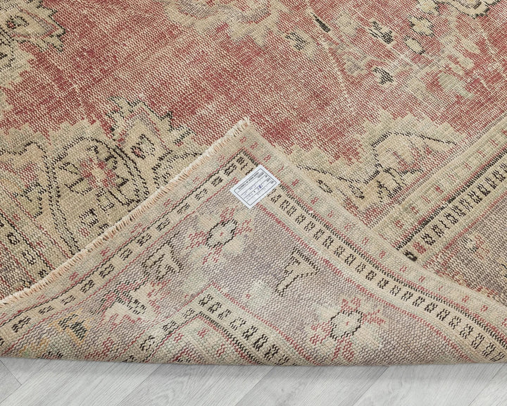 Multicolor Turkish Oushak Rug 6' 1" x 9' 2" Hand-Knotted | No. VR30806