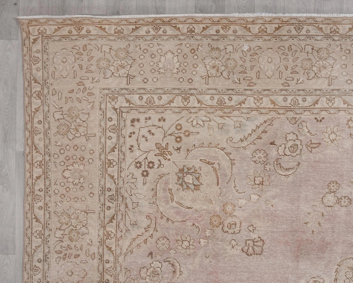 Beige Turkish Oushak Rug 9' 8" x 12' 4" Hand-Knotted | No. VR30832