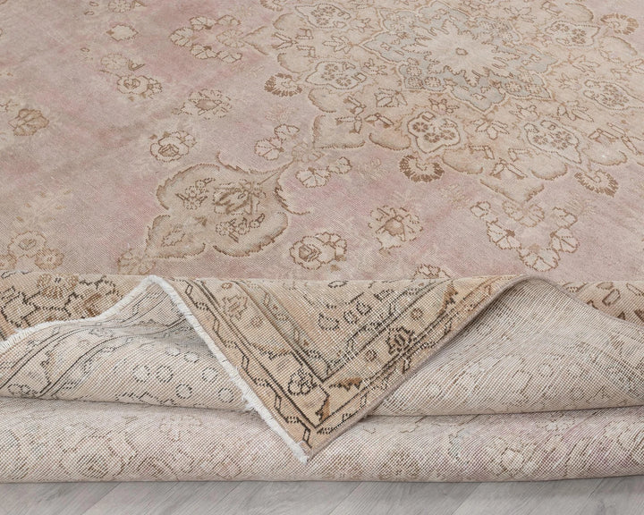 Beige Turkish Oushak Rug 9' 8" x 12' 4" Hand-Knotted | No. VR30832