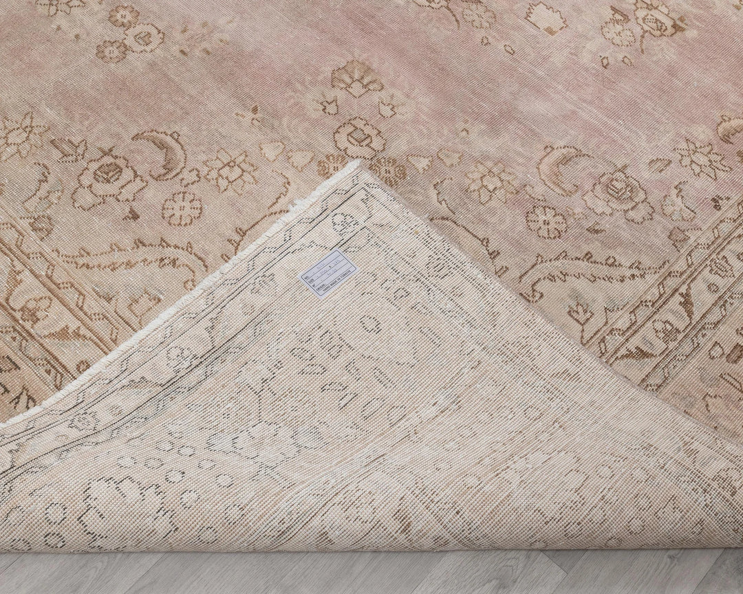 Beige Turkish Oushak Rug 9' 8" x 12' 4" Hand-Knotted | No. VR30832