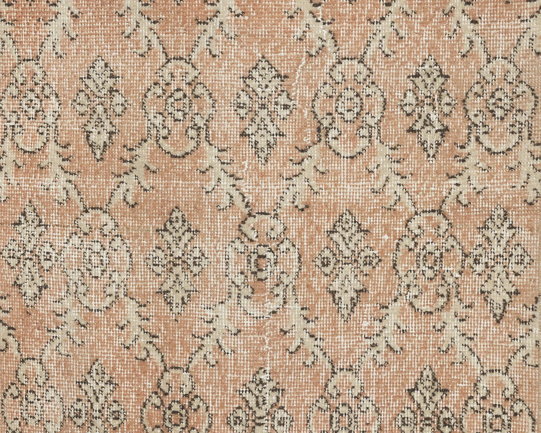 Orange Turkish Oushak Rug 10'10" x 2'6" Hand-Knotted | No. VR30838