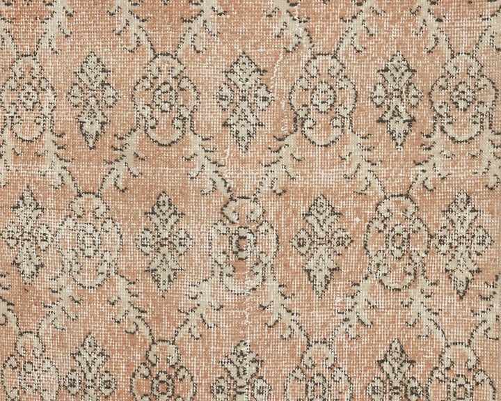 Orange Turkish Oushak Rug 10'10" x 2'6" Hand-Knotted | No. VR30838