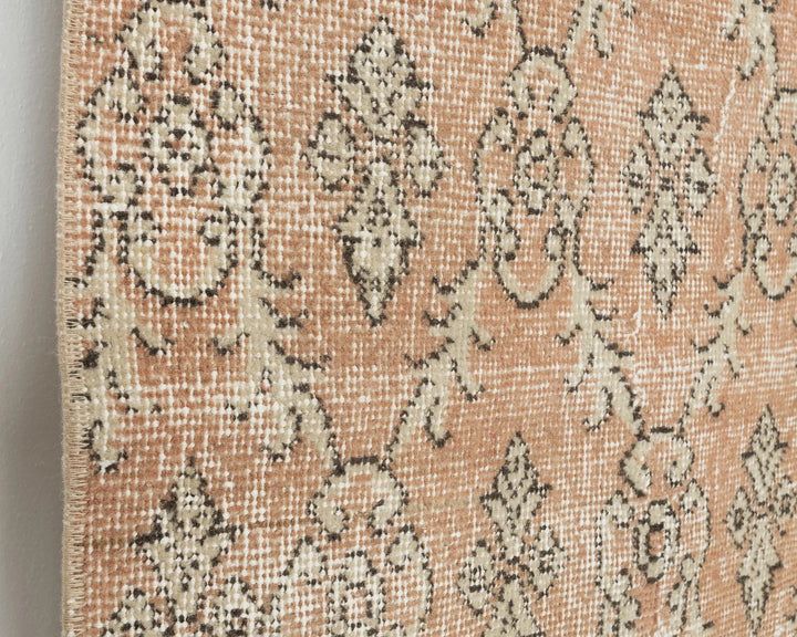 Orange Turkish Oushak Rug 10'10" x 2'6" Hand-Knotted | No. VR30838