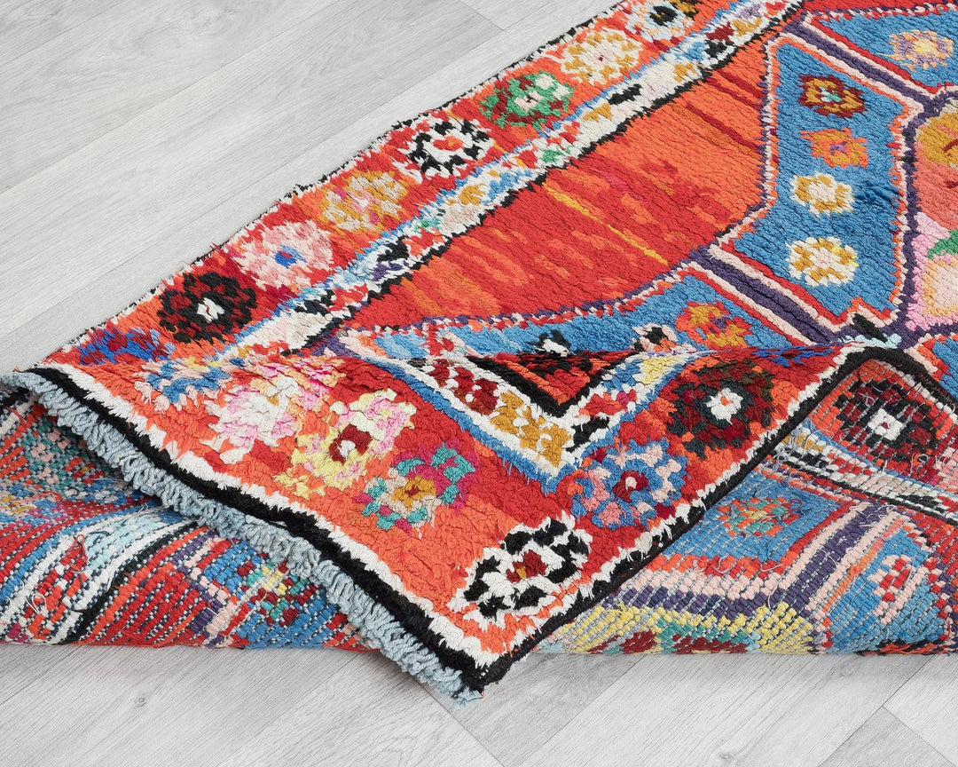 Multicolor Turkish Oushak Rug 8'9" x 2'7" Hand-Knotted | No. VR30908