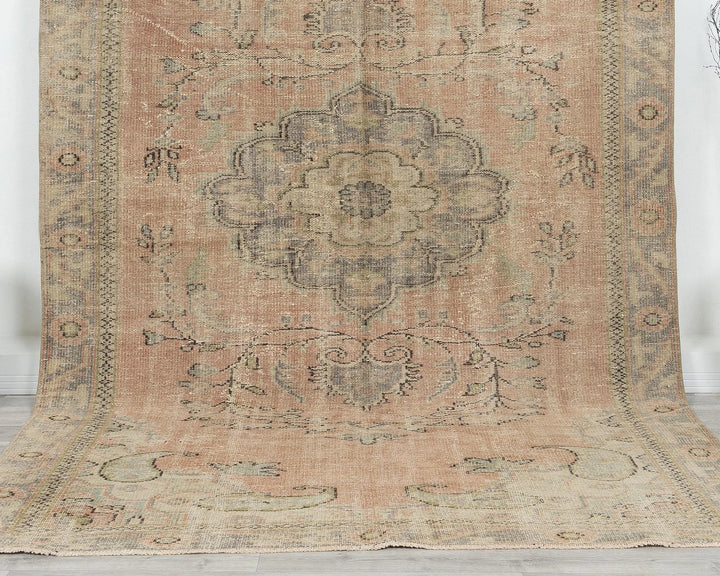 Multicolor Turkish Oushak Rug 5' 11" x 9' 8" Hand-Knotted | No. VR30953