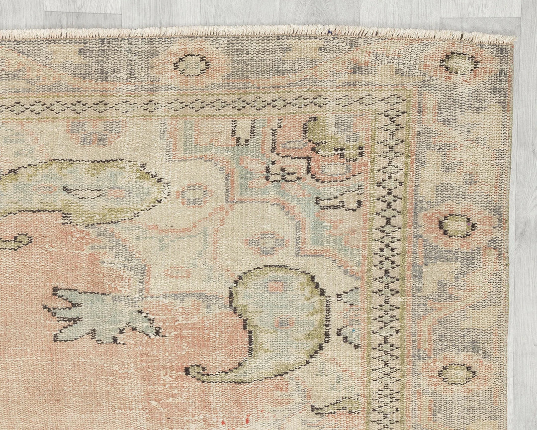 Multicolor Turkish Oushak Rug 5' 11" x 9' 8" Hand-Knotted | No. VR30953