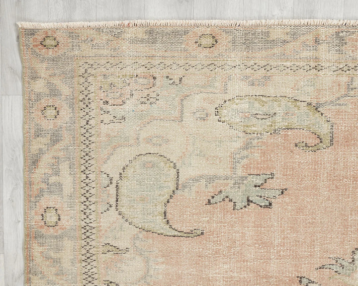 Multicolor Turkish Oushak Rug 5' 11" x 9' 8" Hand-Knotted | No. VR30953