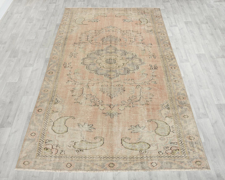 Multicolor Turkish Oushak Rug 5' 11" x 9' 8" Hand-Knotted | No. VR30953