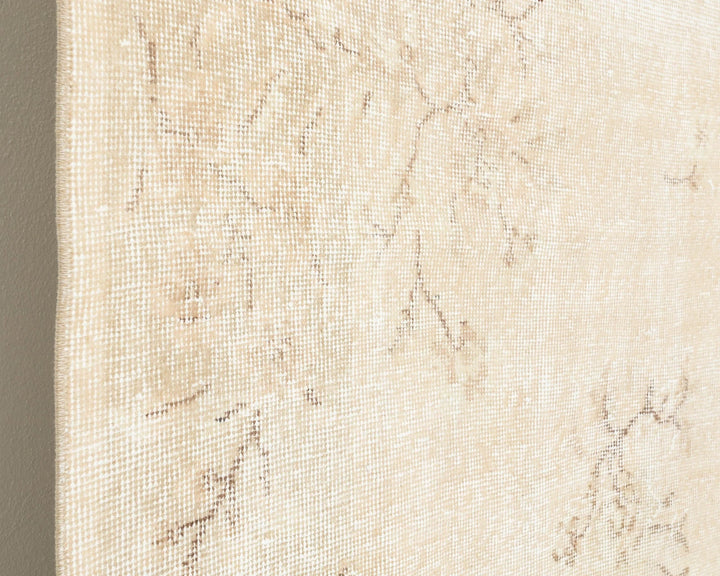 Beige Turkish Oushak Rug  6' 9" x 10' 6" Hand-Knotted | No. VR30984