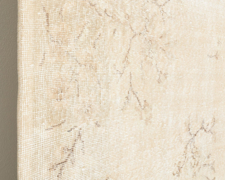 Beige Turkish Oushak Rug  6' 9" x 10' 6" Hand-Knotted | No. VR30984
