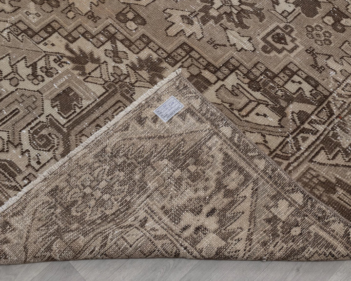 Multicolor Turkish Oushak Rug 9' 3" x 12' 4" Hand-Knotted texture
