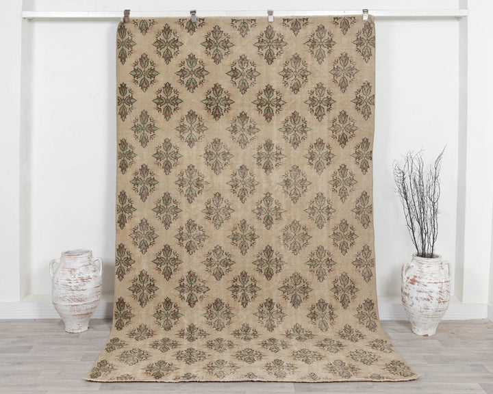 Multicolor Turkish Oushak Rug 5'11" x 9'6" Hand-Knotted | No. VR31372
