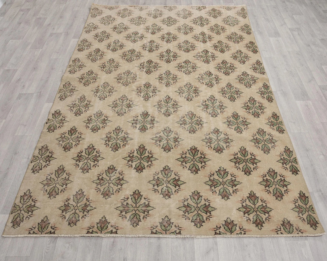 Multicolor Turkish Oushak Rug 5'11" x 9'6" Hand-Knotted | No. VR31372