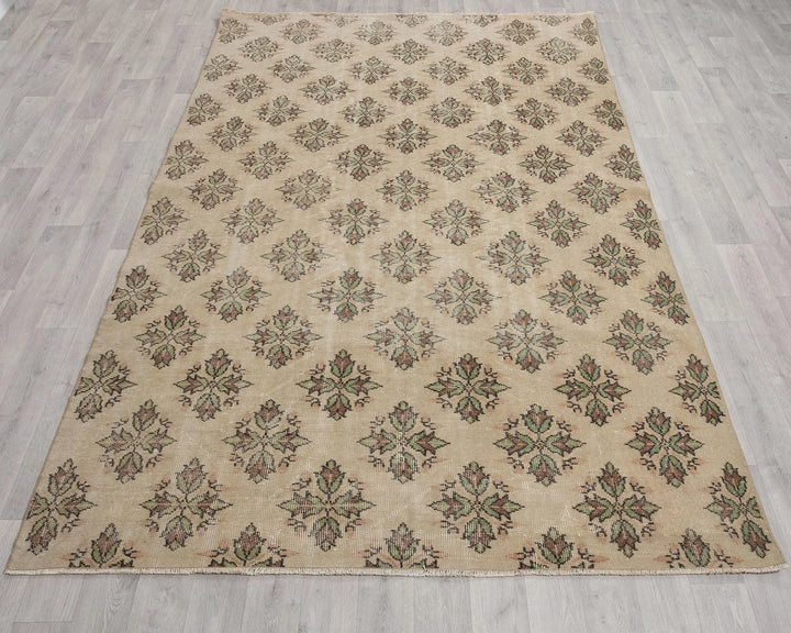 Multicolor Turkish Oushak Rug 5'11" x 9'6" Hand-Knotted | No. VR31372