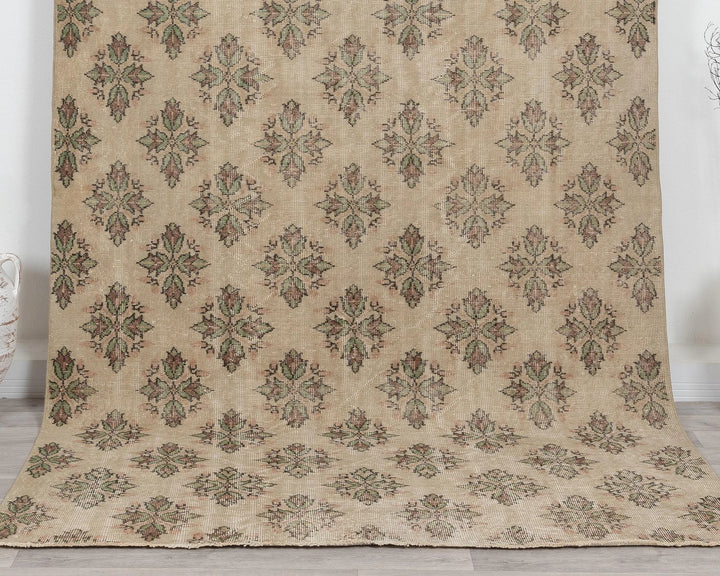 Multicolor Turkish Oushak Rug 5'11" x 9'6" Hand-Knotted | No. VR31372