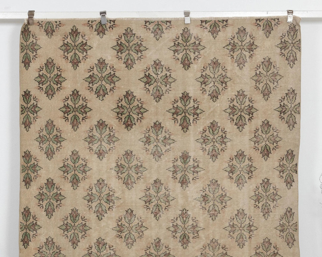 Multicolor Turkish Oushak Rug 5'11" x 9'6" Hand-Knotted | No. VR31372