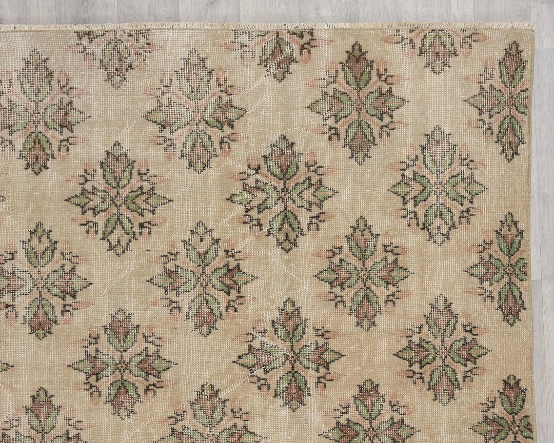 Multicolor Turkish Oushak Rug 5'11" x 9'6" Hand-Knotted | No. VR31372