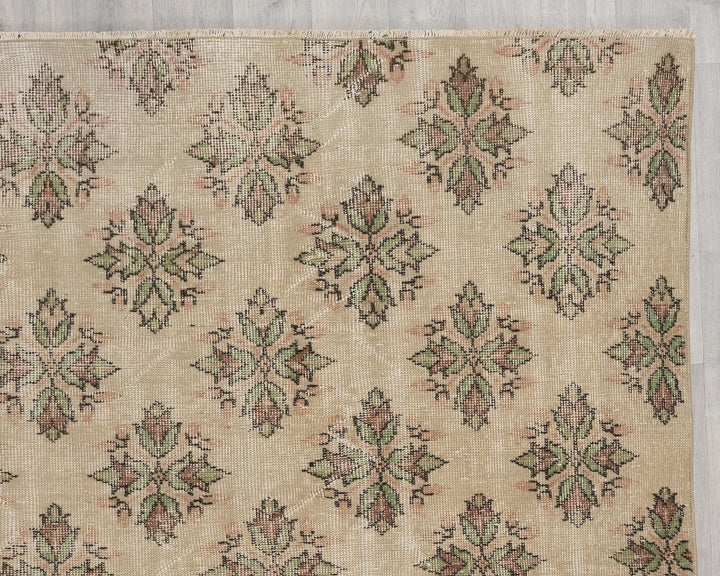 Multicolor Turkish Oushak Rug 5'11" x 9'6" Hand-Knotted | No. VR31372