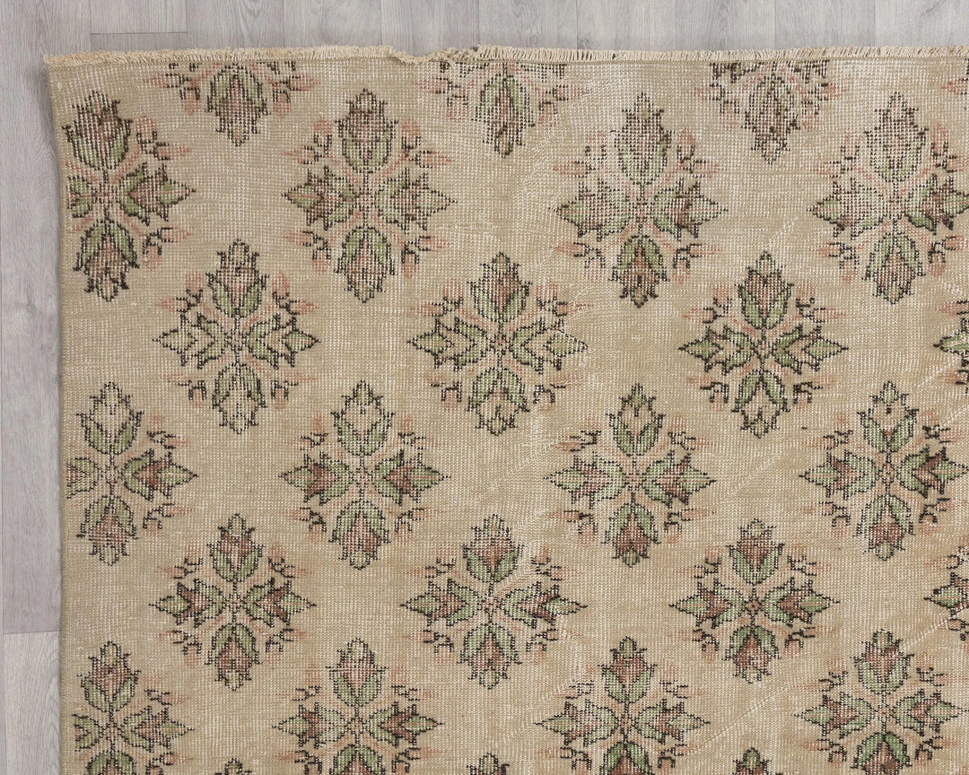 Multicolor Turkish Oushak Rug 5'11" x 9'6" Hand-Knotted | No. VR31372