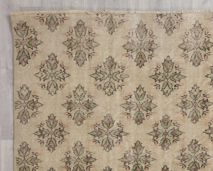 Multicolor Turkish Oushak Rug 5'11" x 9'6" Hand-Knotted | No. VR31372