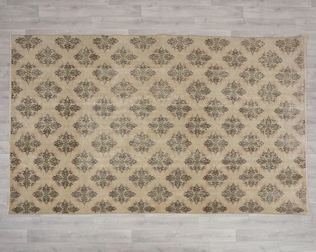 Multicolor Turkish Oushak Rug 5'11" x 9'6" Hand-Knotted | No. VR31372