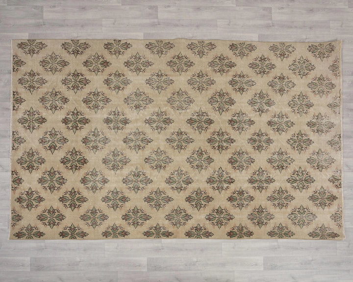 Multicolor Turkish Oushak Rug 5'11" x 9'6" Hand-Knotted | No. VR31372