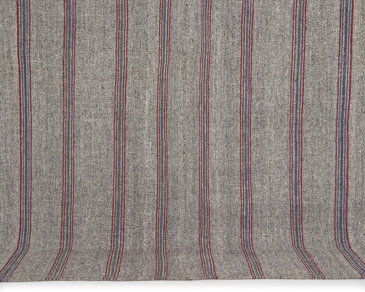 Gray Turkish Kilim Rug 6' 1" x 7' 10" Flat-Weave | No. VR31422