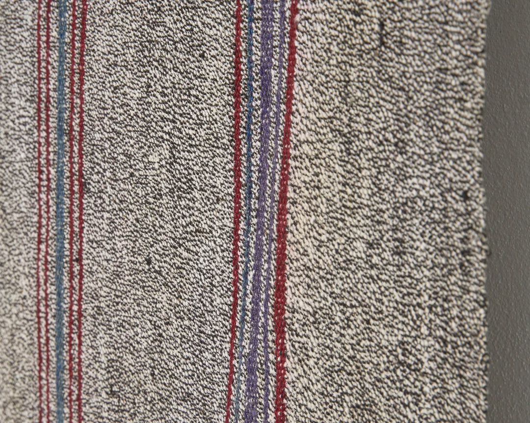 Gray Turkish Kilim Rug 6' 1" x 7' 10" Flat-Weave | No. VR31422