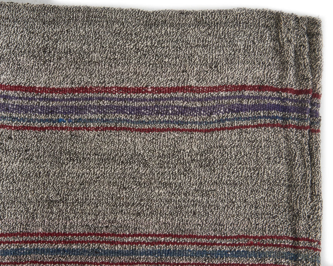 Gray Turkish Kilim Rug 6' 1" x 7' 10" Flat-Weave | No. VR31422