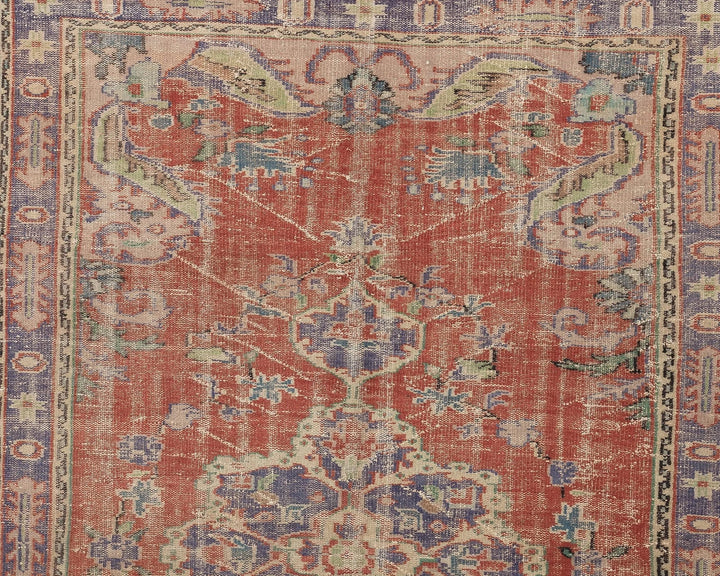 Multicolor Turkish Oushak Rug 5' 10" x 8' 11" Hand-Knotted | No. VR31448