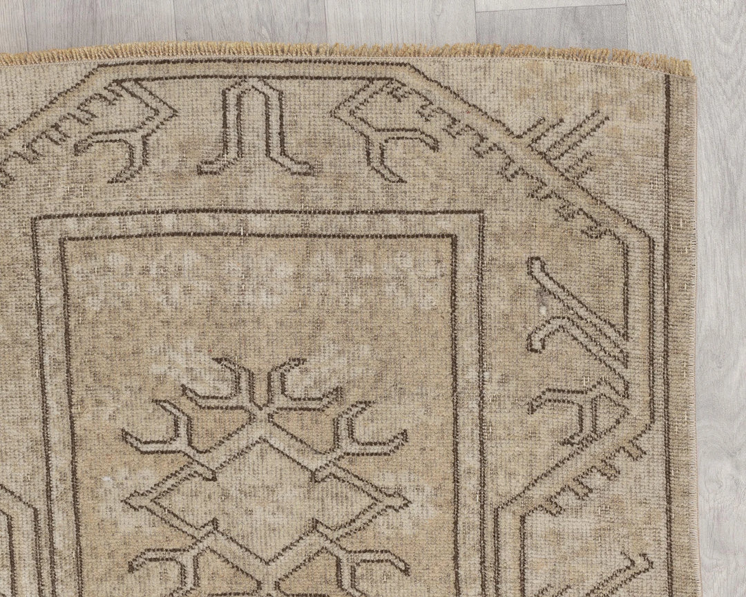 Multicolor Turkish Oushak Rug 2'6" x 9'4" Hand-Knotted | No. VR31643