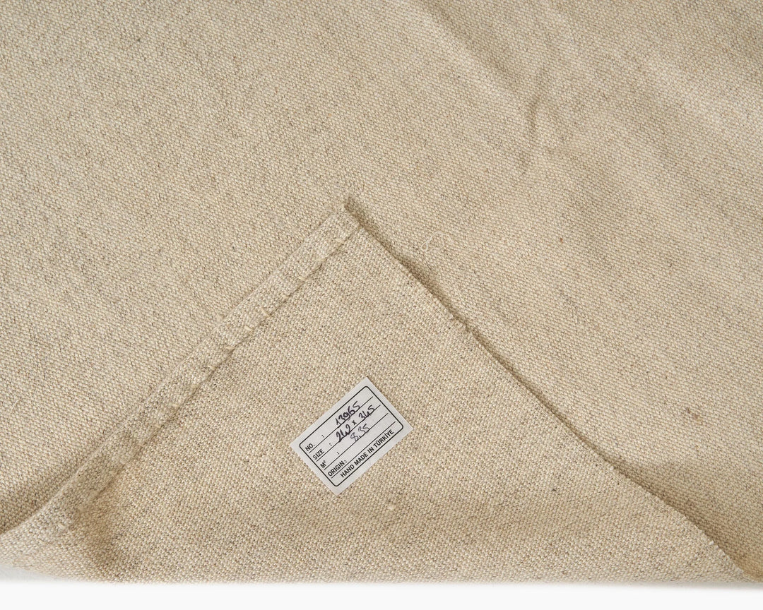 Beige Turkish Kilim Rug 7' 11" x 11' 4" Flat-Weave | No. VR31730