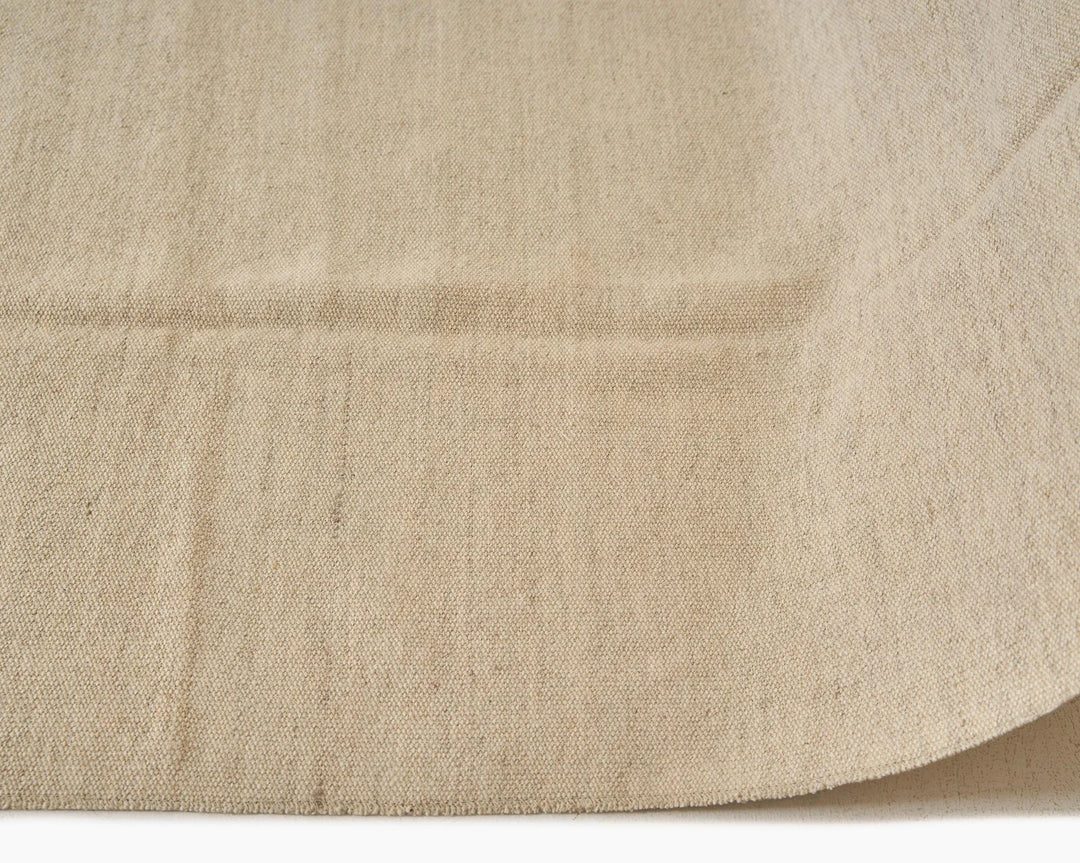 Beige Turkish Kilim Rug 7' 11" x 11' 4" Flat-Weave | No. VR31730