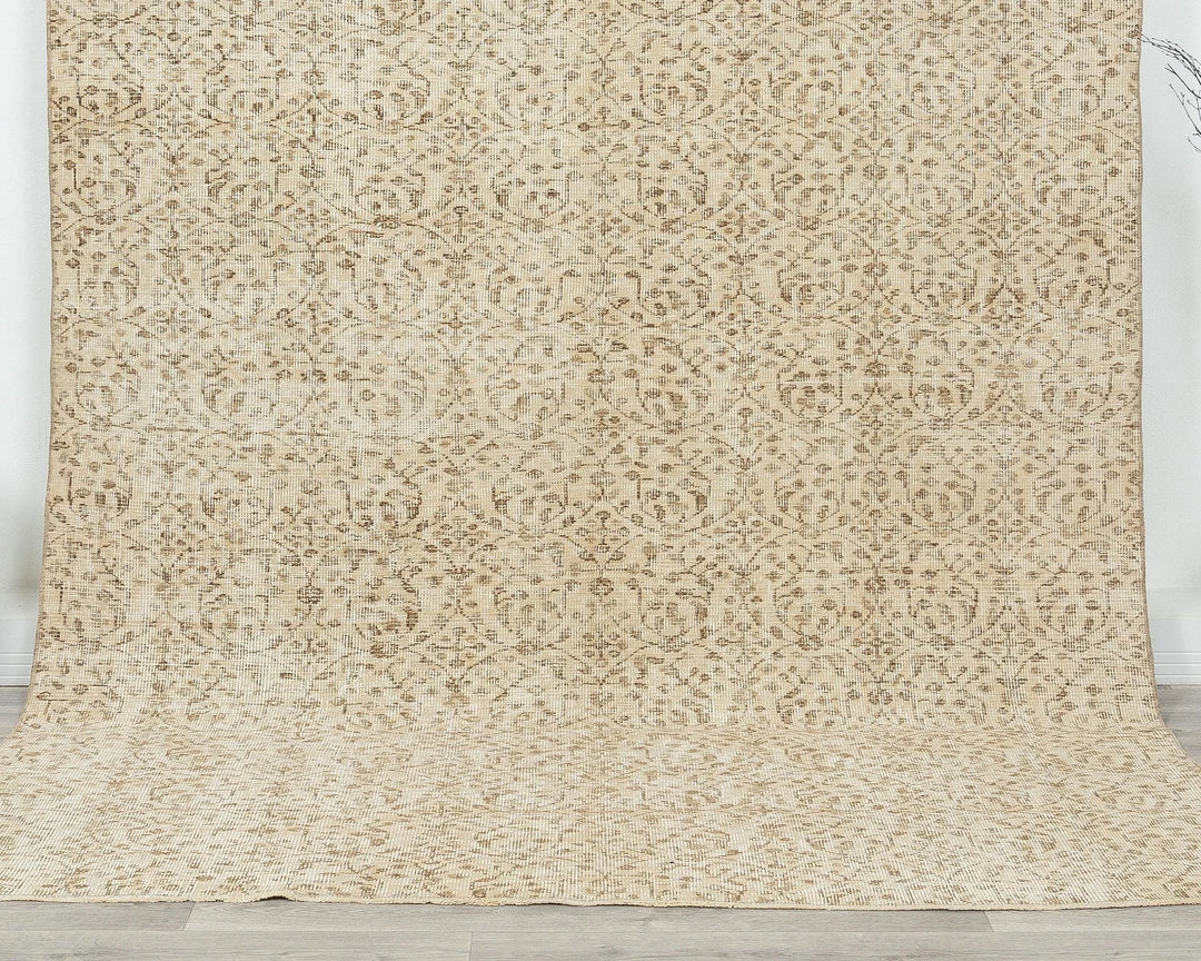 Beige Turkish Oushak Rug 6' x 9' 3" Hand-Knotted view