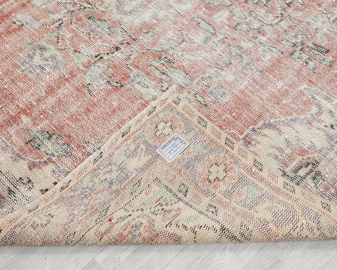 Multicolor Turkish Oushak Rug 6' 4" x 9' 6" Hand-Knotted | No. VR31782