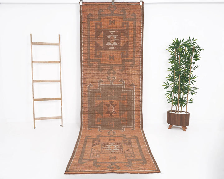 Multicolor Turkish Oushak Rug 3' 1" x 11' Hand-Knotted | No. VR31841