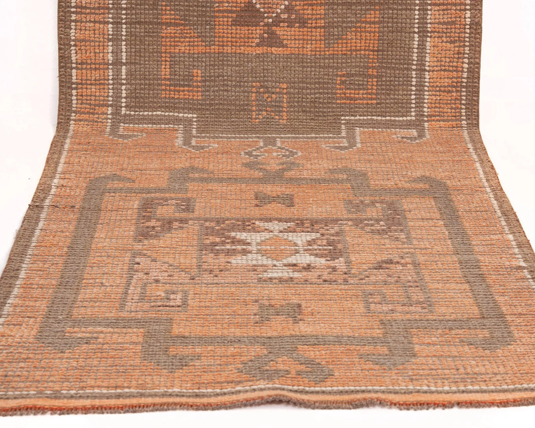 Multicolor Turkish Oushak Rug 3' 1" x 11' Hand-Knotted | No. VR31841