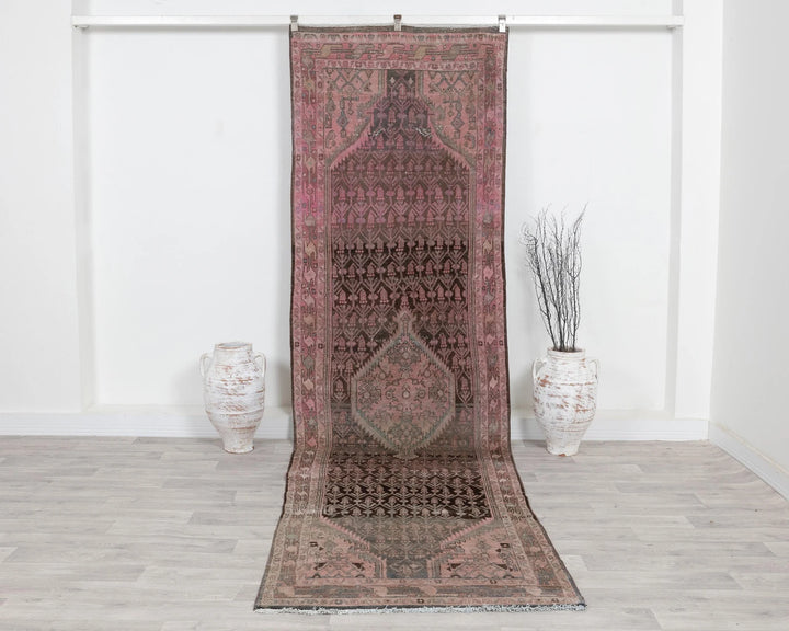 Multicolor Turkish Oushak Rug 3'6" x 12'2" Hand-Knotted | No. VR31845