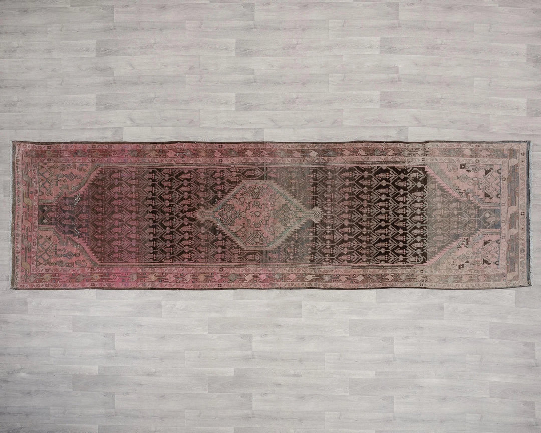 Multicolor Turkish Oushak Rug 3'6" x 12'2" Hand-Knotted | No. VR31845