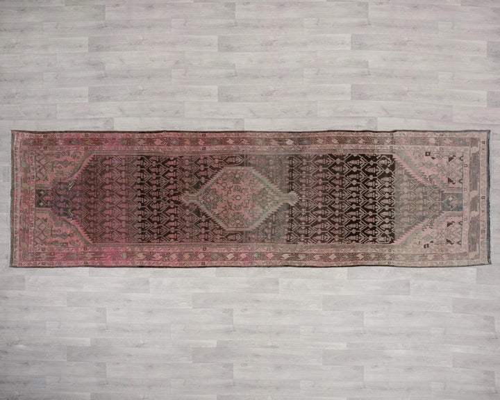 Multicolor Turkish Oushak Rug 3'6" x 12'2" Hand-Knotted | No. VR31845