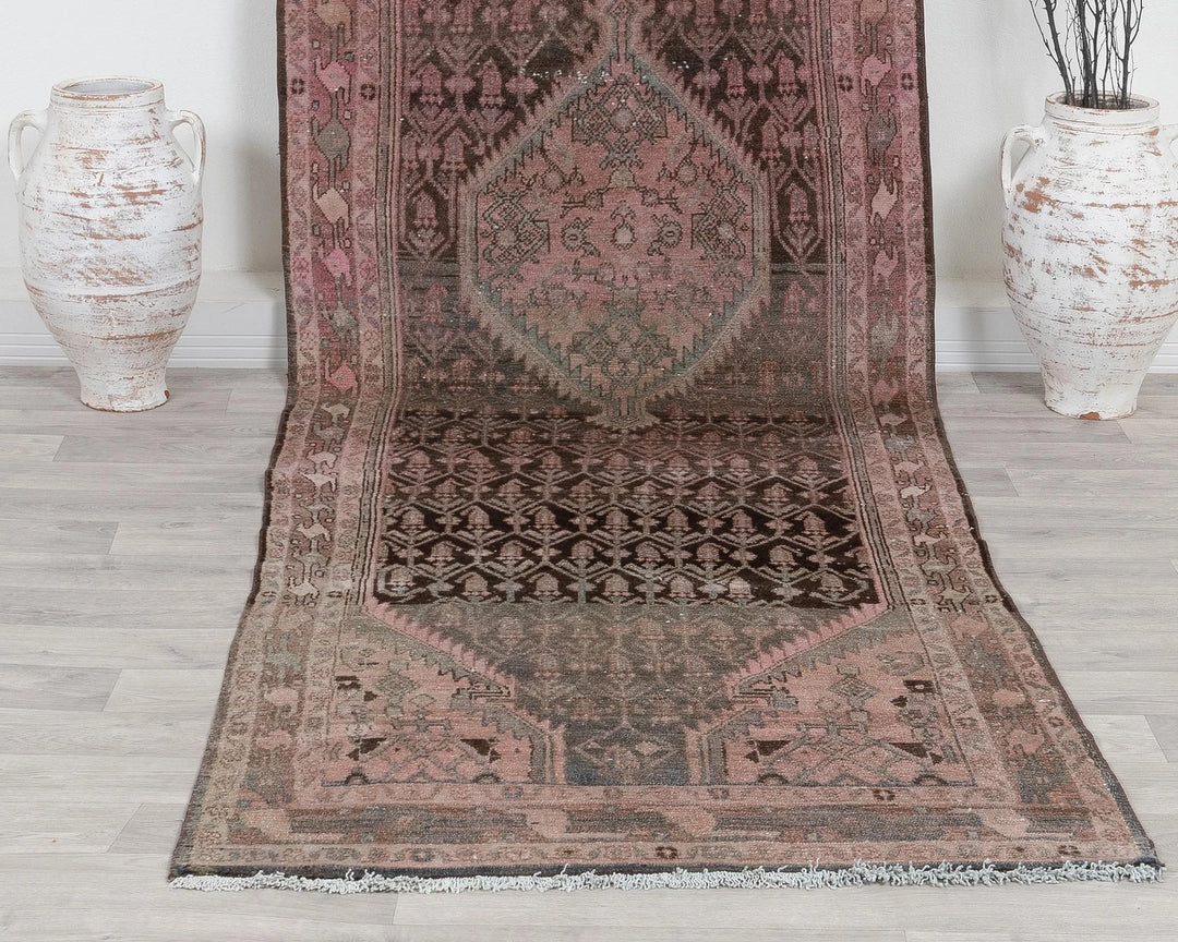 Multicolor Turkish Oushak Rug 3'6" x 12'2" Hand-Knotted | No. VR31845