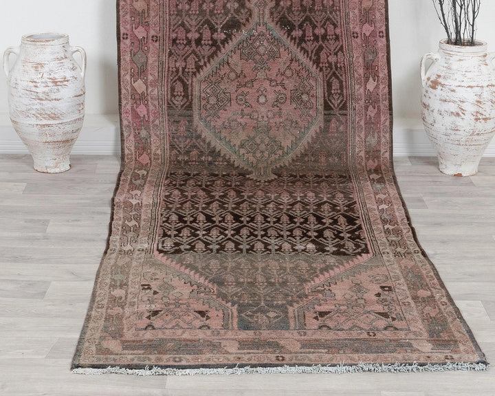 Multicolor Turkish Oushak Rug 3'6" x 12'2" Hand-Knotted | No. VR31845