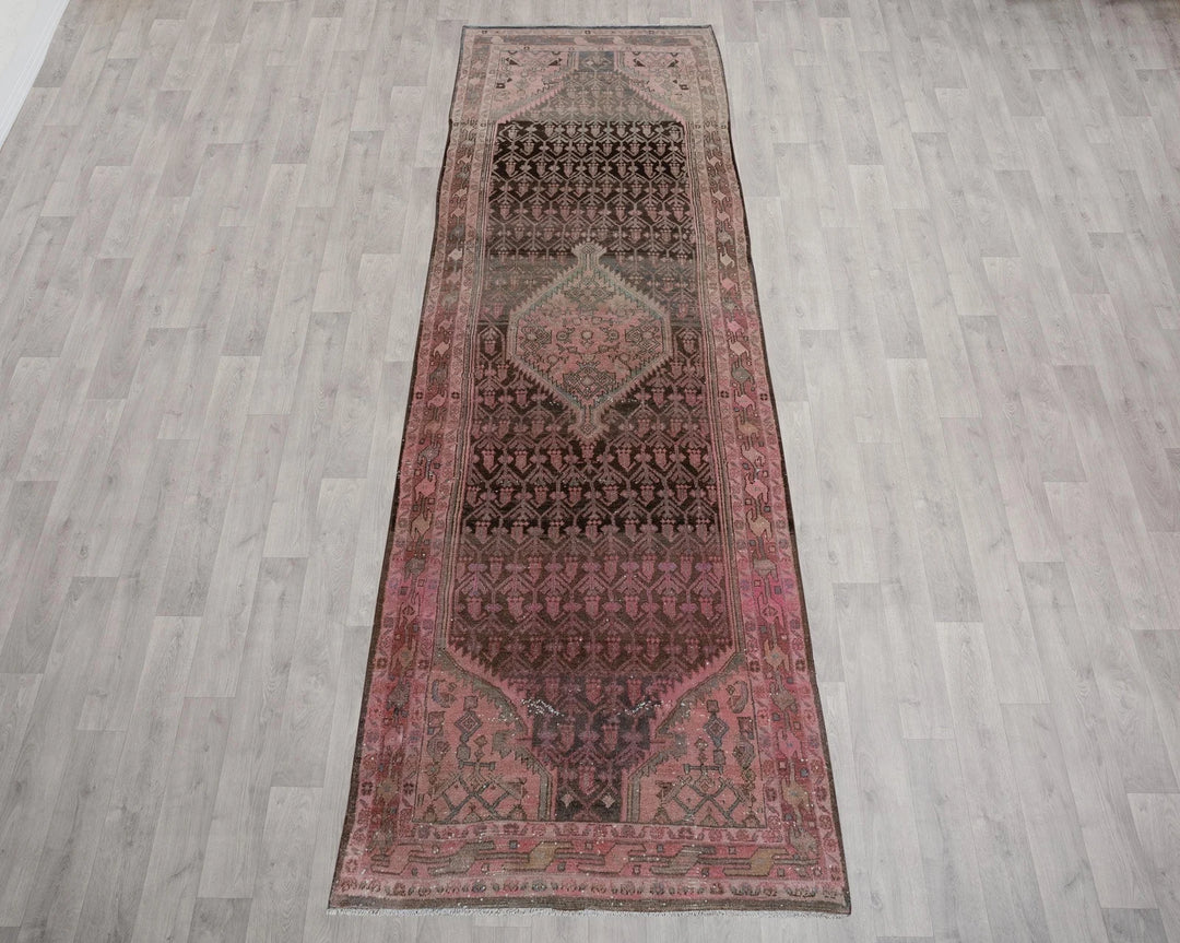 Multicolor Turkish Oushak Rug 3'6" x 12'2" Hand-Knotted | No. VR31845