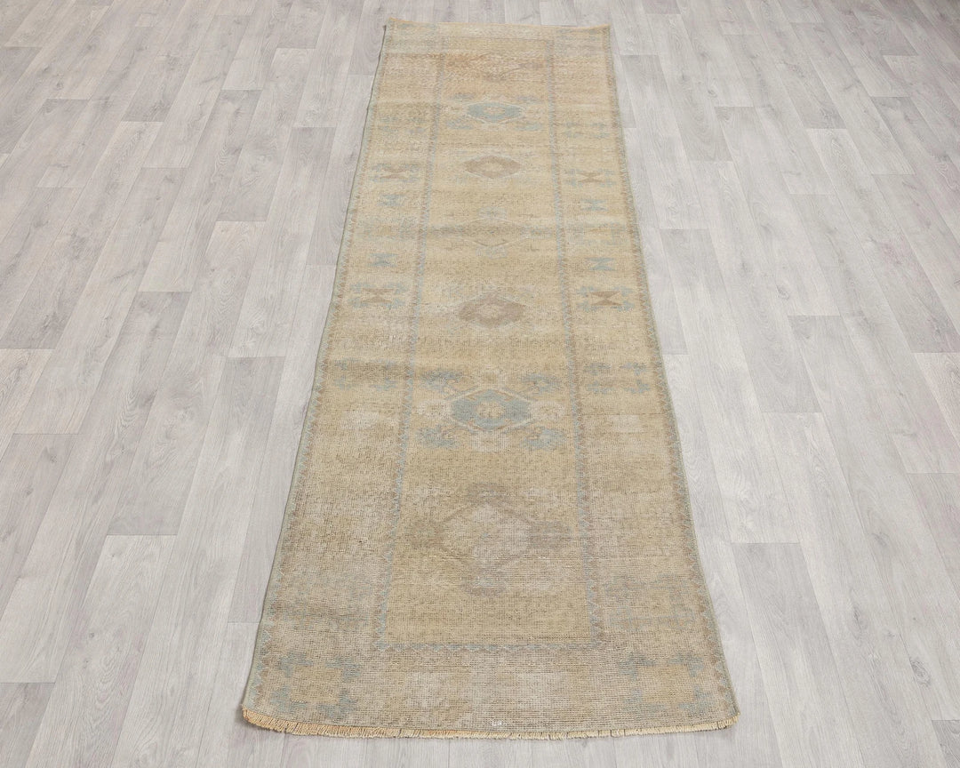 Multicolor Turkish Oushak Rug 2'6" x 8'5" Hand-Knotted | No. VR31870