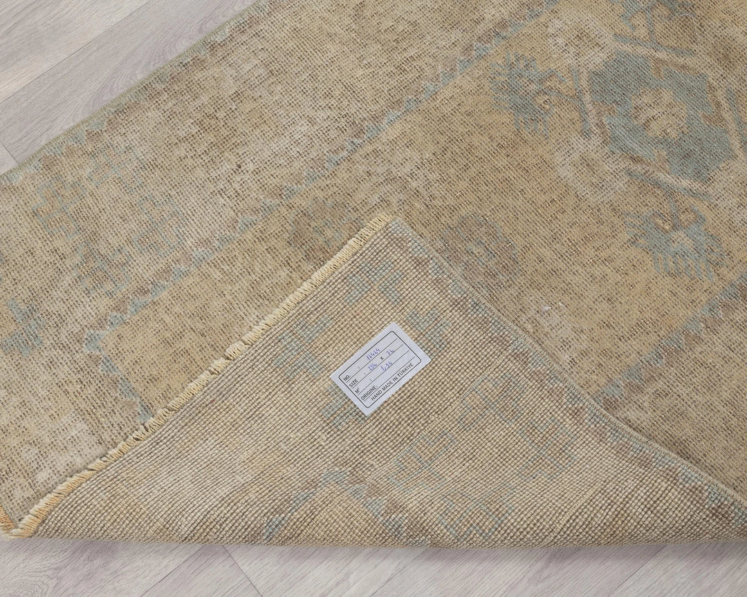 Multicolor Turkish Oushak Rug 2'6" x 8'5" Hand-Knotted | No. VR31870