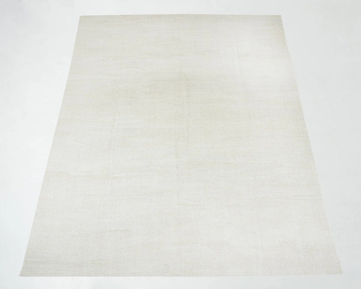 White Turkish Kilim Rug 10' 2" x 12' 6" Flat-Weave | No. VR32125