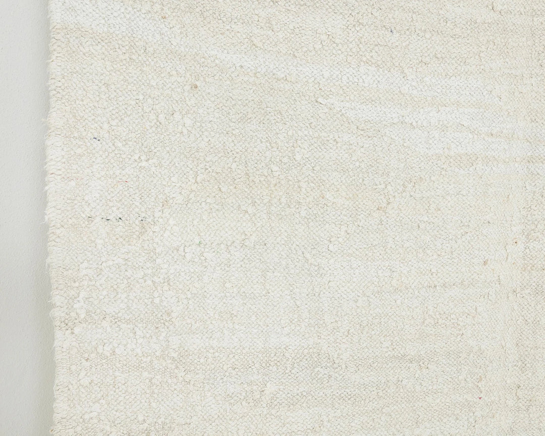White Turkish Kilim Rug 10' 2" x 12' 6" Flat-Weave | No. VR32125