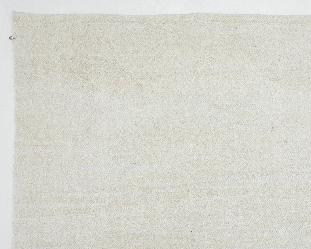White Turkish Kilim Rug 10' 2" x 12' 6" Flat-Weave | No. VR32125