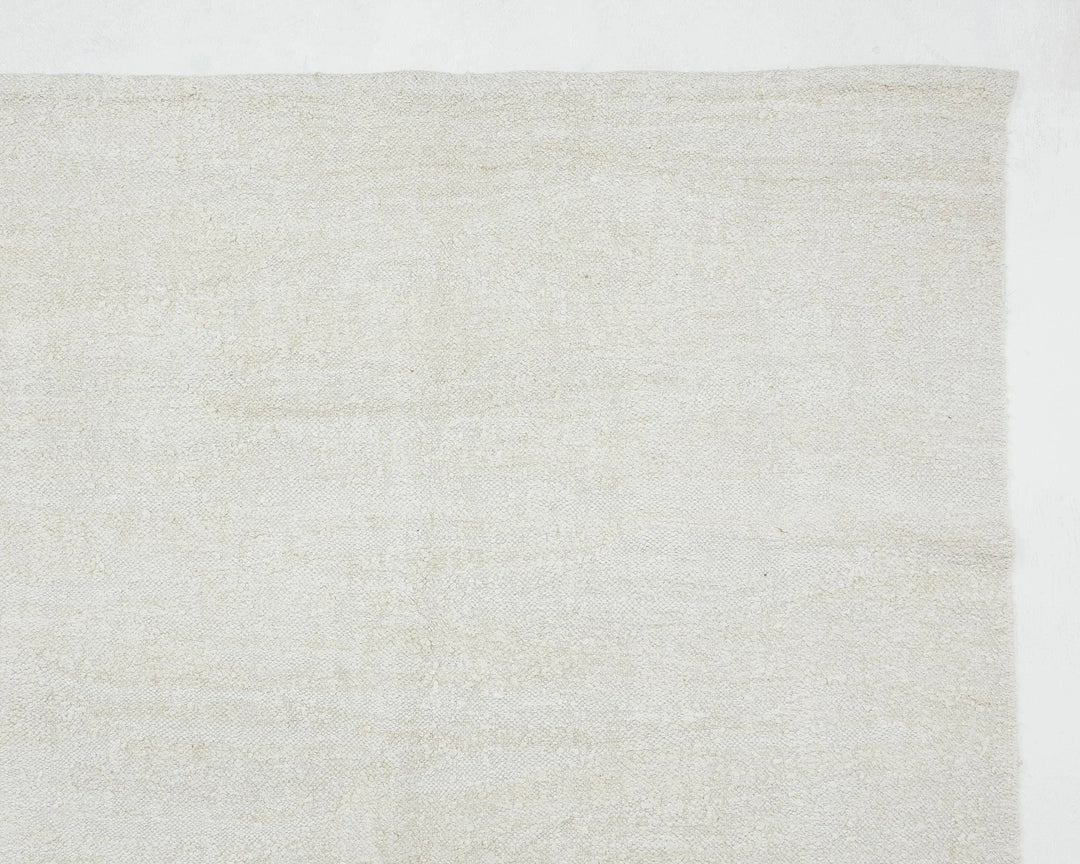 White Turkish Kilim Rug 10' 2" x 12' 6" Flat-Weave | No. VR32125